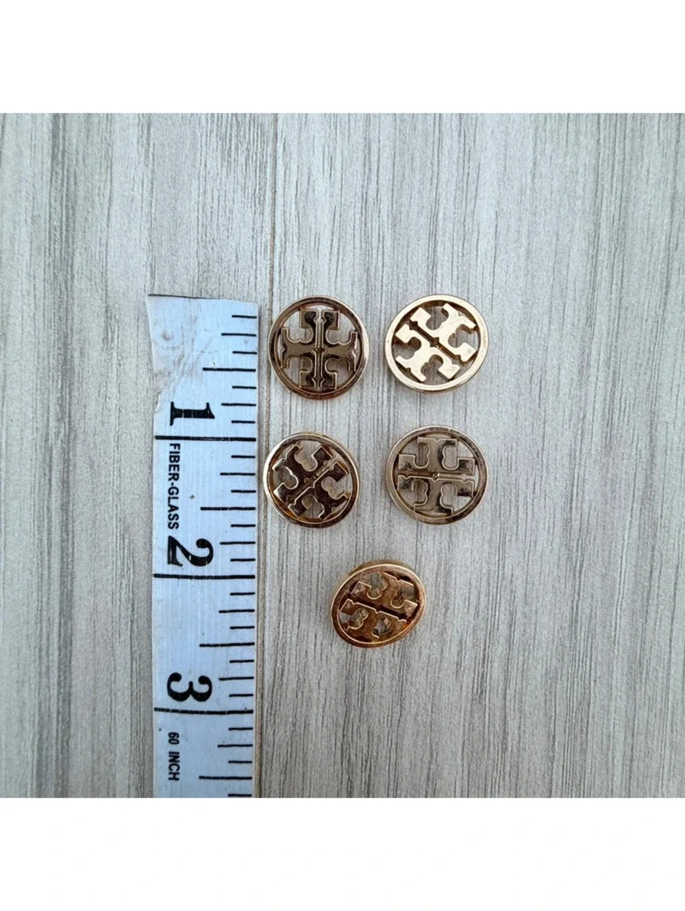 Tory Burch Gold Logo Button 5 piece Set